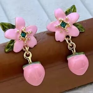 KATE SPADE NEW YORK ♠️ FRESHLY PICKED PINK FLOWER DROP EARRINGS